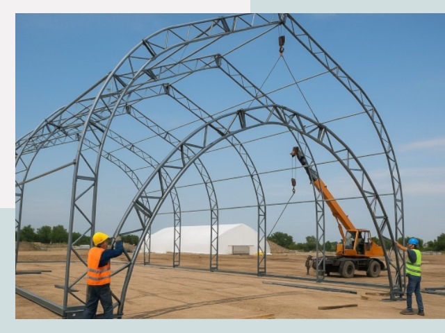 Монтаж ангаров в Белореченске от 609 руб. - Надежно и быстро